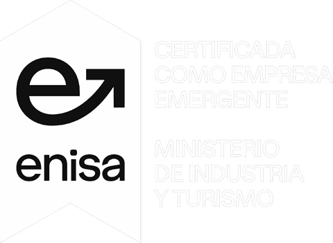 Certificada como Empresa Emergente por el Ministerio de Industria y Turismo (ENISA)